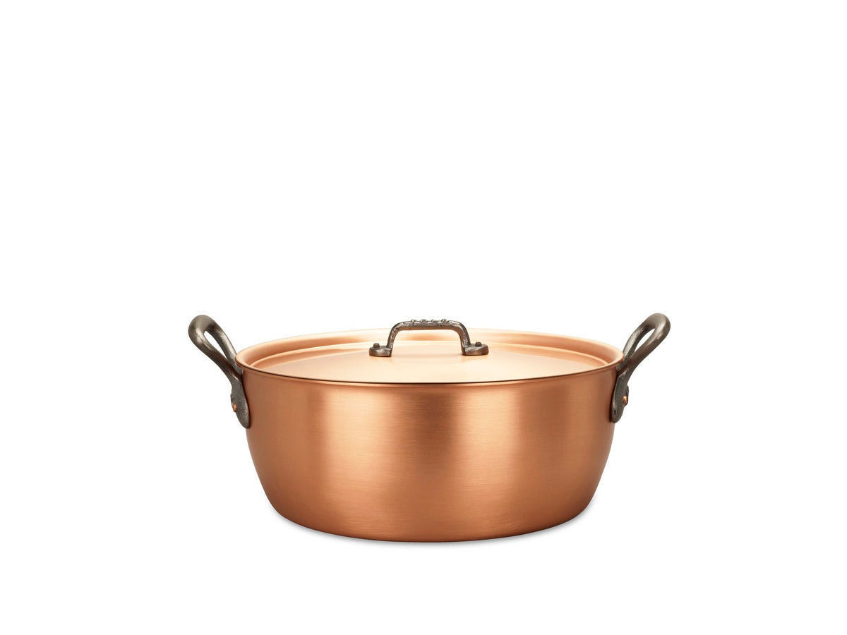 Kupfermarmeladentopf 28 cm Falk Fusion Classic, Frontansicht