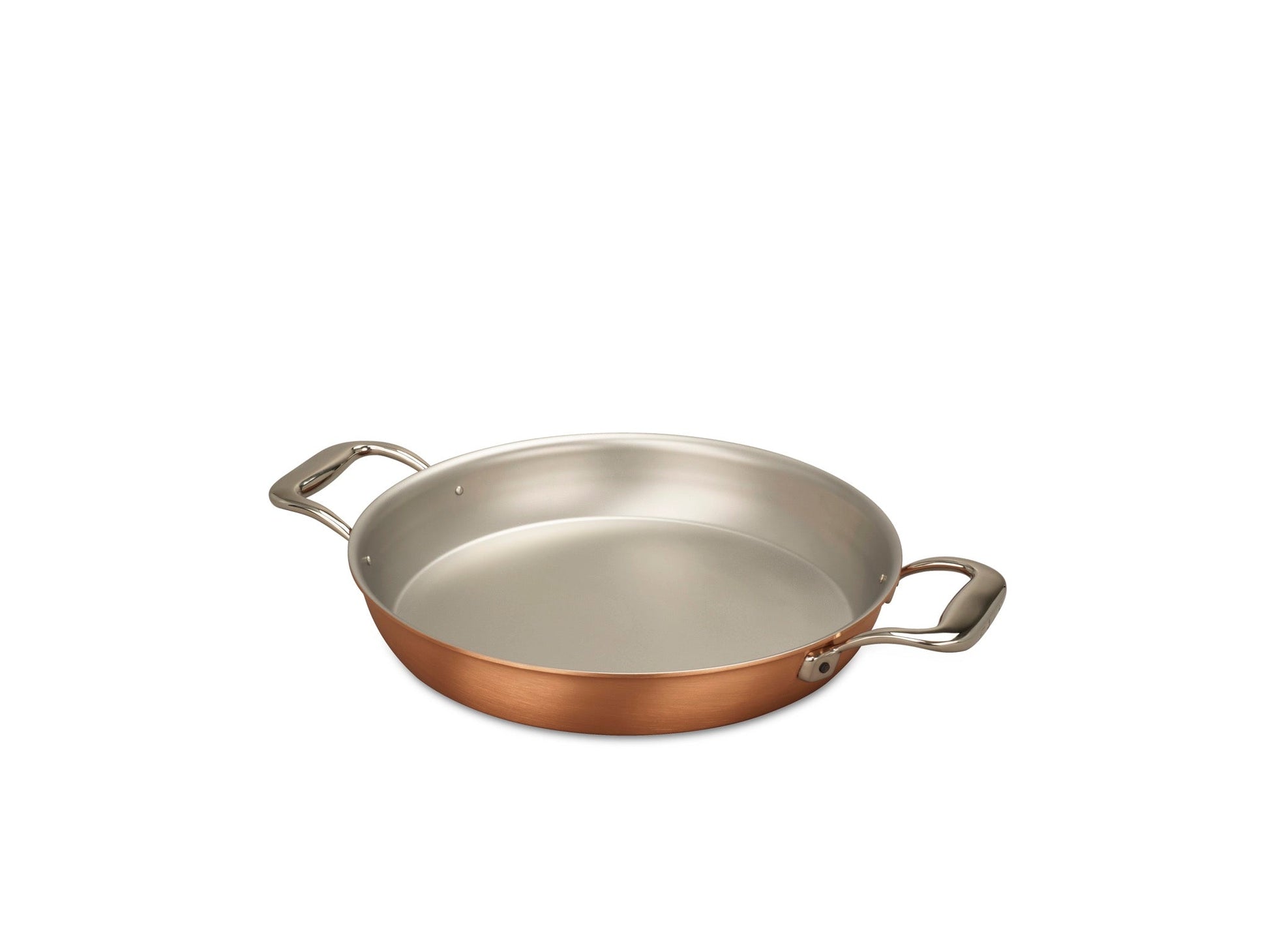 Kupfergratinpfanne 28 cm Falk Culinair Signature, poliertes Kupfer mit Edelstahlgriffen