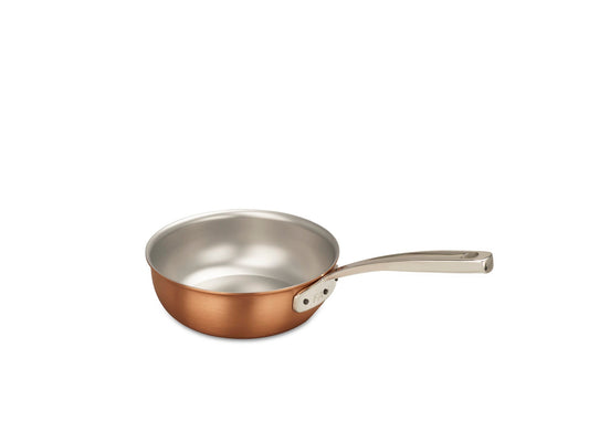 Kupfersauteuse 20 cm Falk Culinair Signature, poliertes Kupfer mit Edelstahlgriff