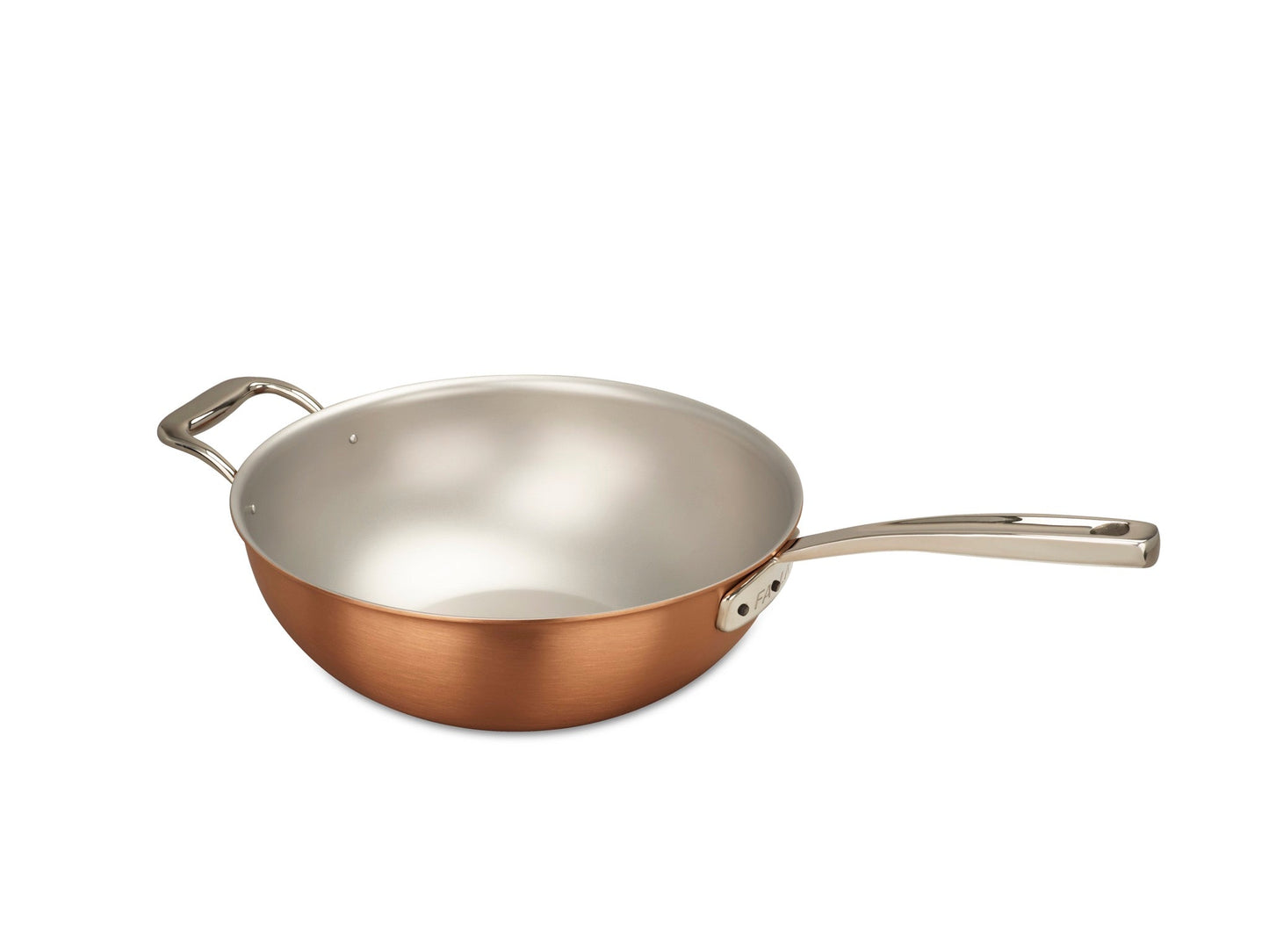 Kupferrisottopfanne 28 cm Falk Culinair Signature, poliertes Kupfer mit Edelstahlgriffen