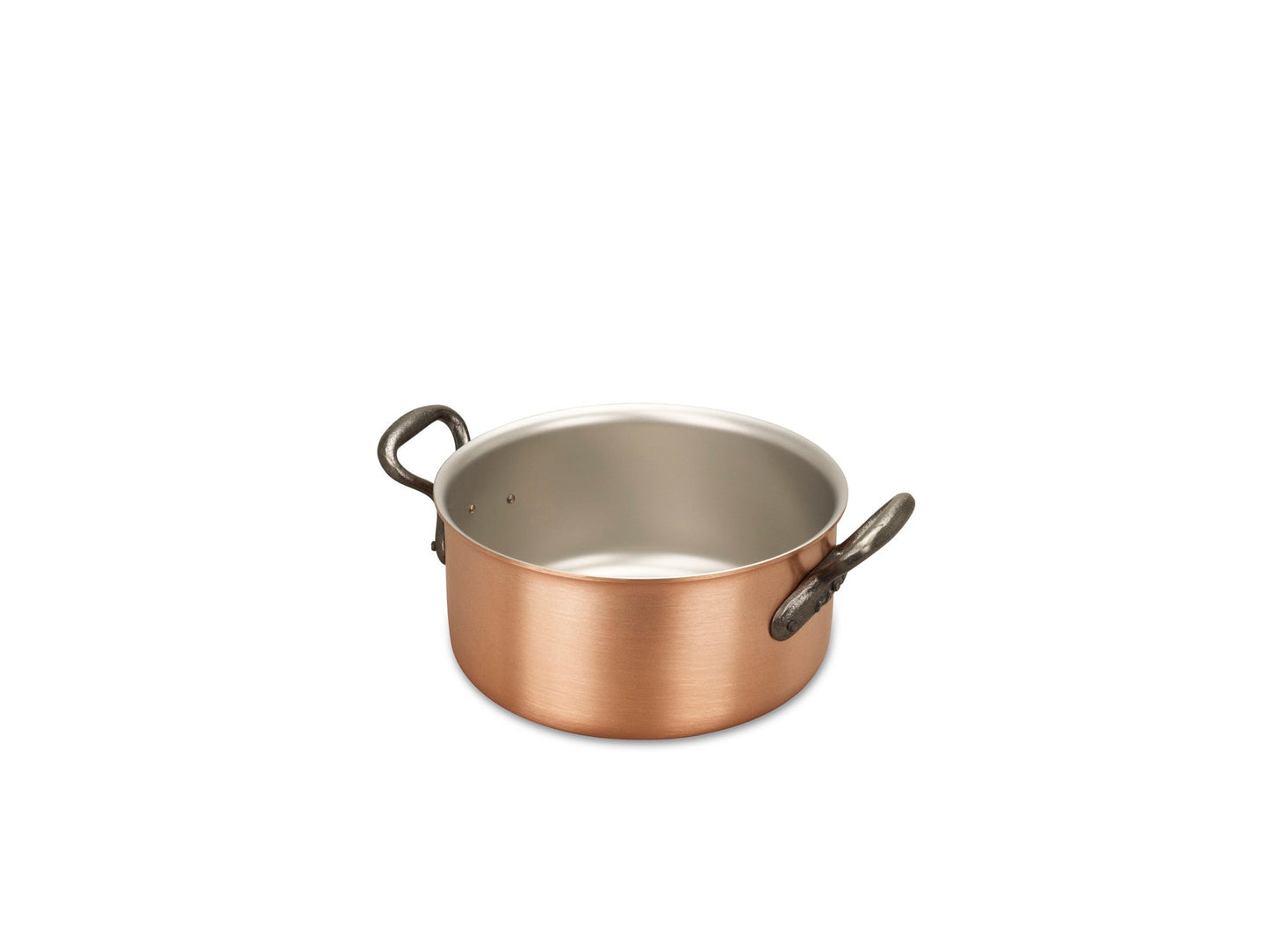 Kupferkochtopf 20 cm Falk Culinair Fusion Classic, Kupfer mit Eisengriffen