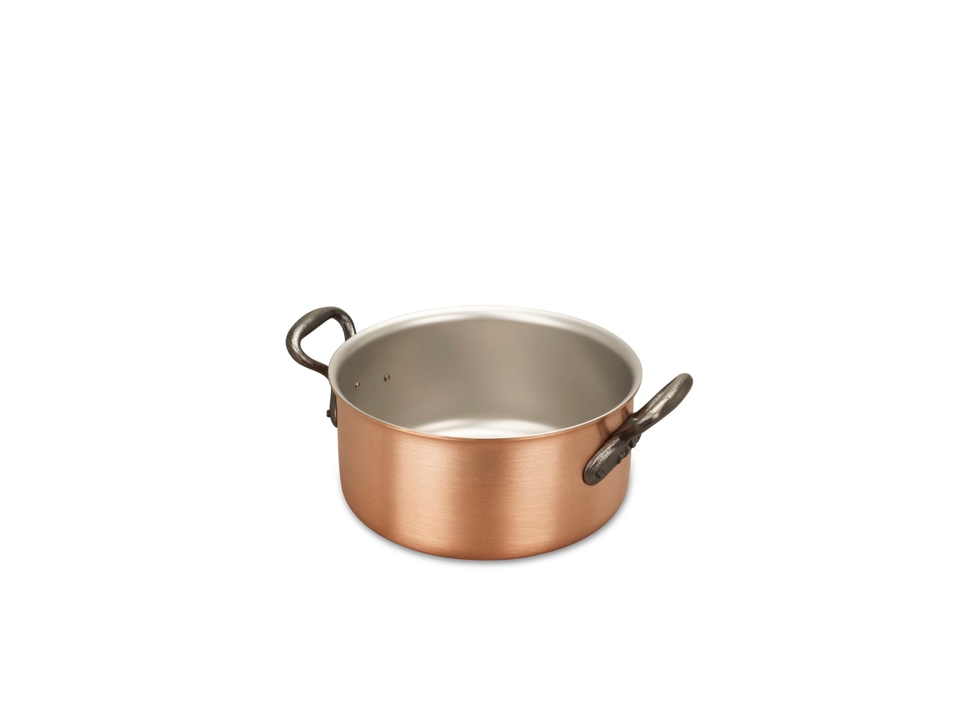 Kupferkochtopf 20 cm Falk Culinair Fusion Classic, Kupfer mit Eisengriffen