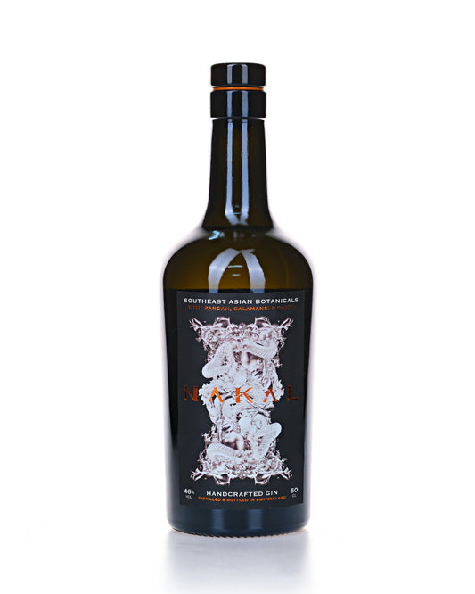 Nakal Gin, New Western Dry Gin mit Pandan, Kalamansi und Cassia, 50 cl, 46 Vol.-%, dunkle Flasche